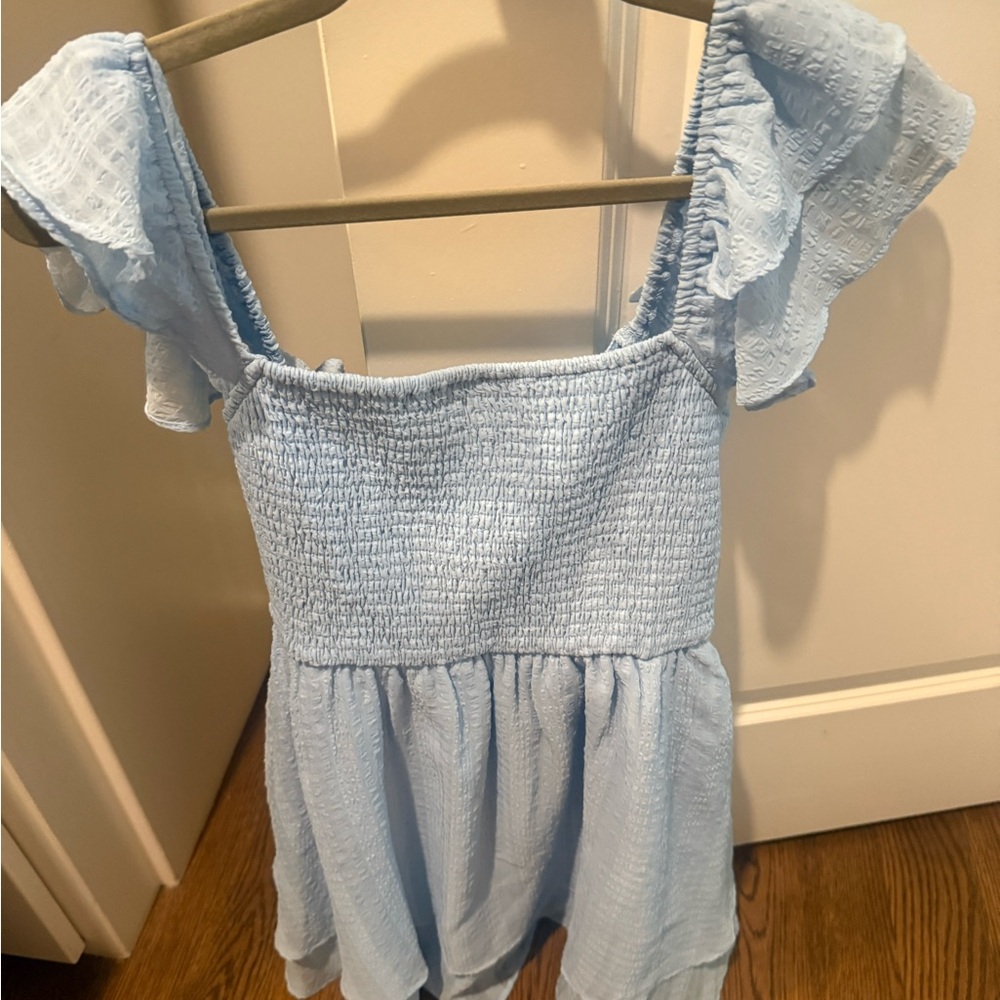 Altar’d State light blue dress with tie in the back, size medium, new with tags